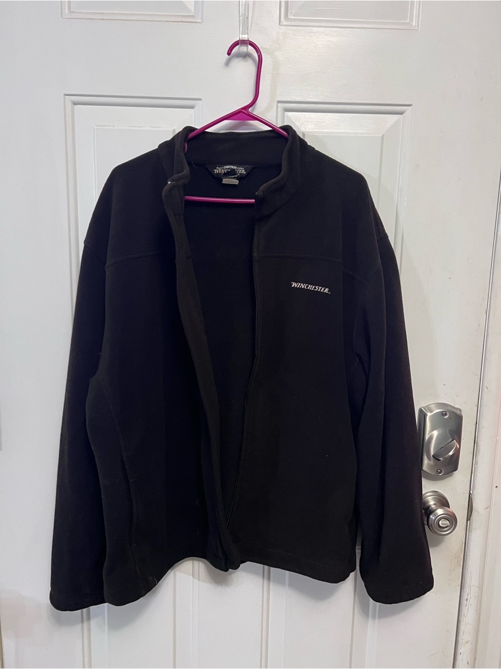 Winchester Sportsman Outdoors Black Full Zip Fleece Jacket Men’s XL Hunting